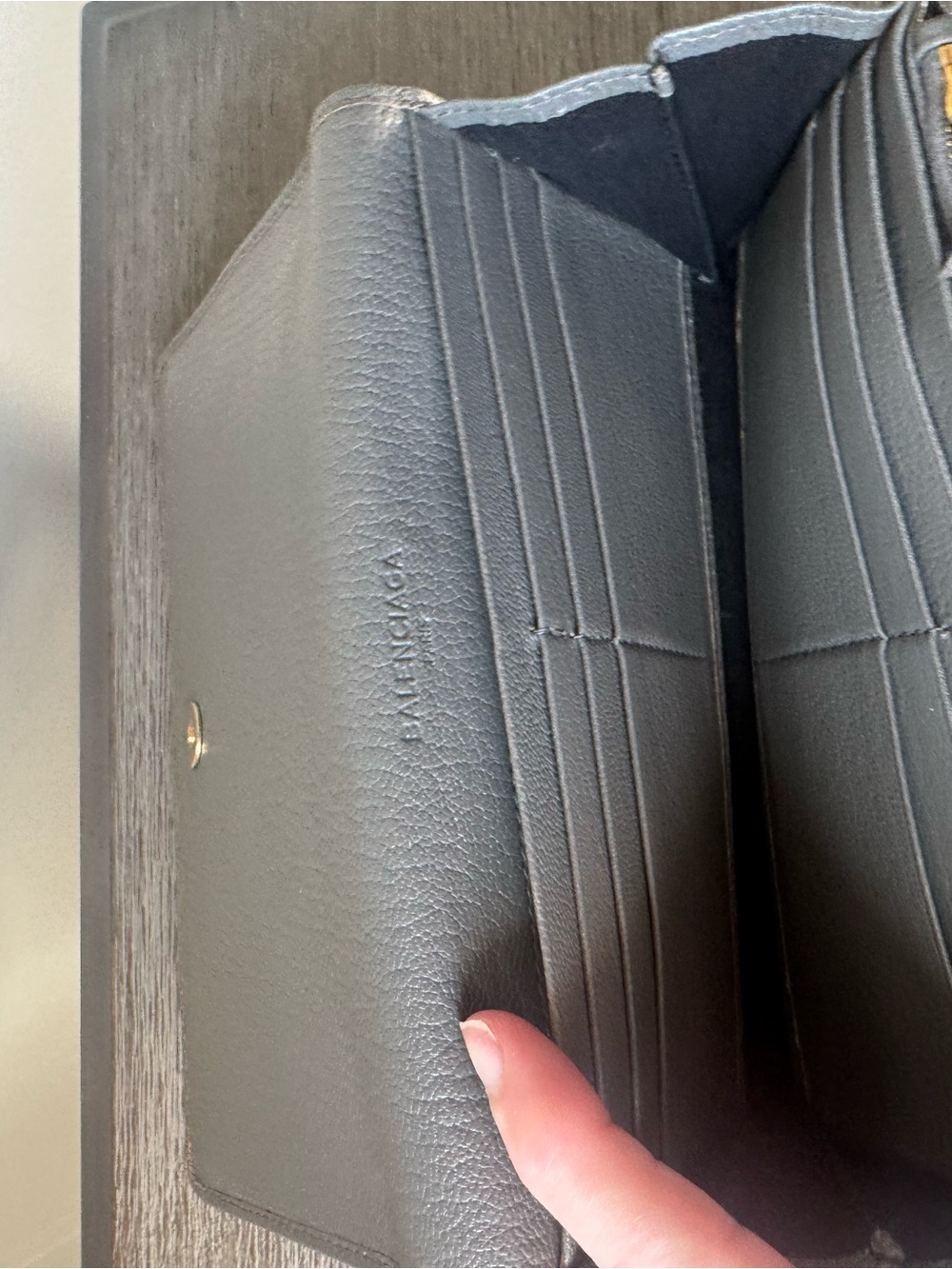 Balenciaga Giant Gray Leather Wallet with COA Non Branded Chain Included - Picture 10 of 12